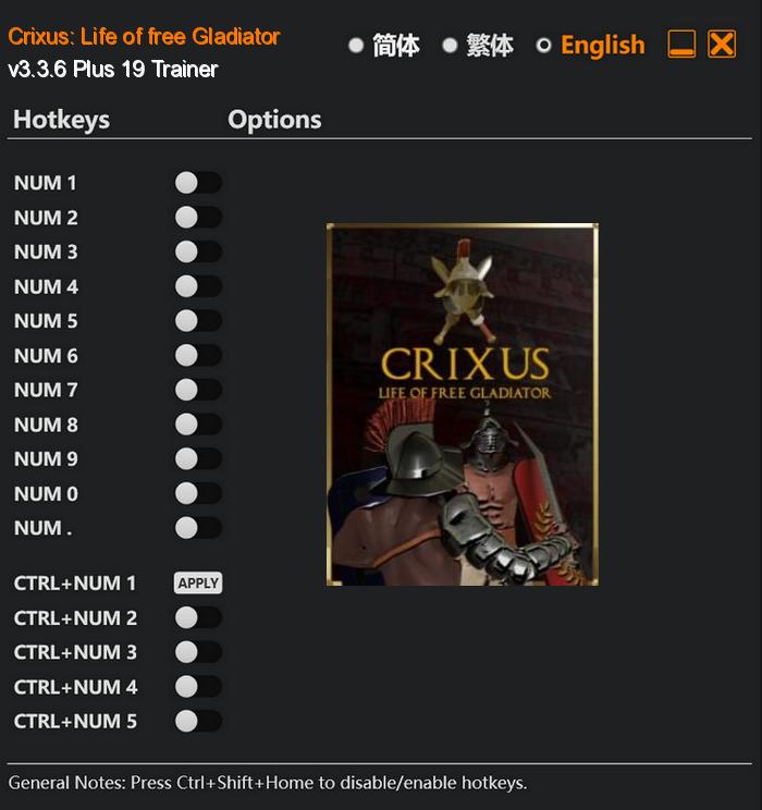 Crixus: Life of free Gladiator FLing Trainer
