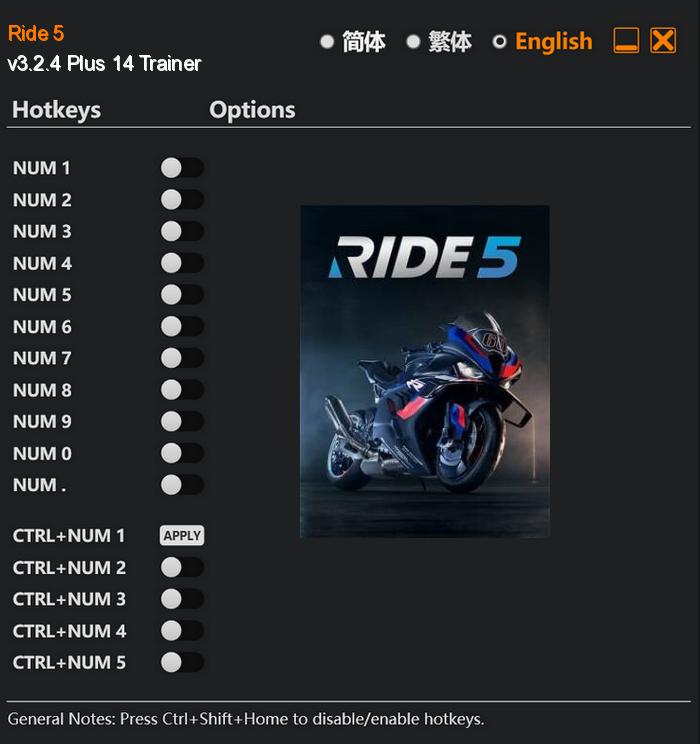 Ride 5 FLing Trainer