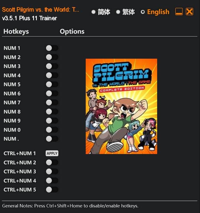 Scott Pilgrim vs. the World: The Game - Complete Edition FLing Trainer