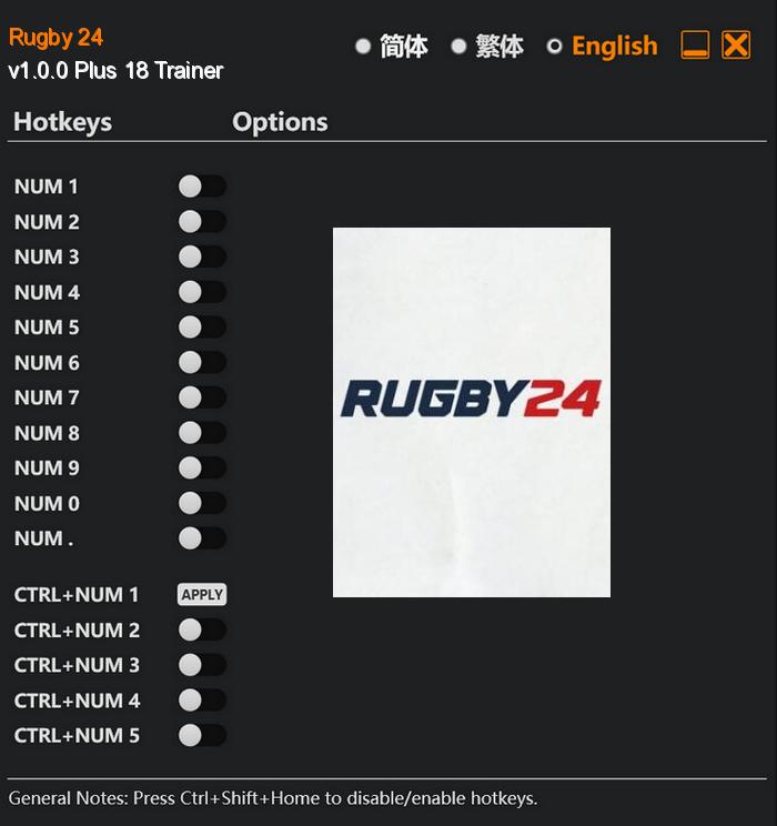 Rugby 24 FLing Trainer