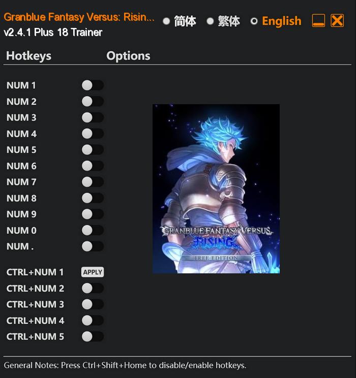 Granblue Fantasy Versus: Rising - Free Edition FLing Trainer