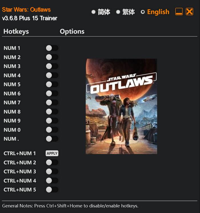 Star Wars: Outlaws FLing Trainer