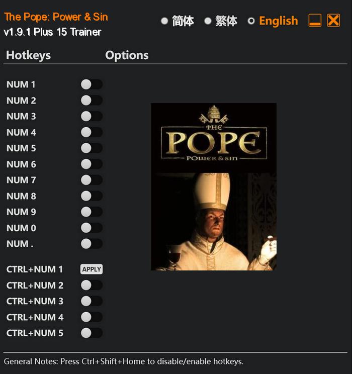 The Pope: Power & Sin FLing Trainer