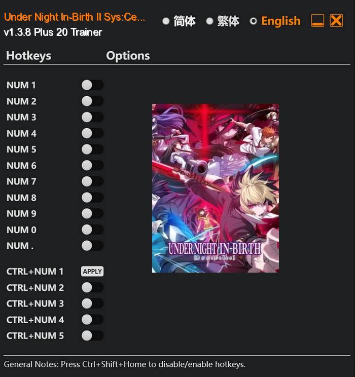 Under Night In-Birth II Sys:Celes FLing Trainer