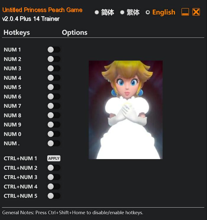 Untitled Princess Peach Game FLing Trainer
